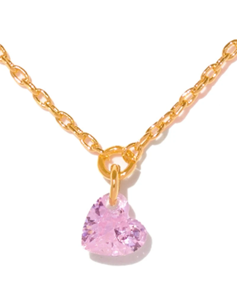 Girls Crew Gold-Plated Crystal Love Notes Necklace