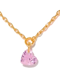 Girls Crew Gold-Plated Crystal Love Notes Necklace