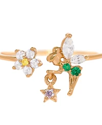 Girls Crew Crystal Disney Tinker Bell Pixie Dust Adjustable Ring