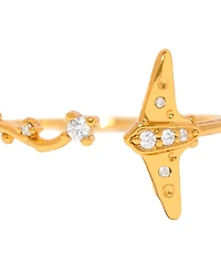 Girls Crew Crystal Stingray Adjustable Ring