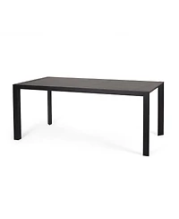 Streamdale Furniture Modern Aluminum Outdoor Slat Panel Dining Table