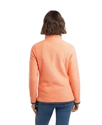 Weird Fish Women's Beye Quarter Zip Grid Fleece Mock Neck Pullover