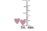 Lily Nily Girls Heart Stud Earrings in 14K