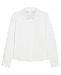 Calvin Klein Girls' 7-16 Long-Sleeve Refined Tailored Dress Shirt