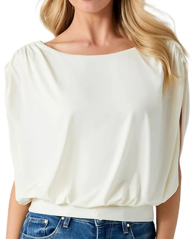 Guess Women's Aundrea Boat-Neck Draped Sleeveless Top