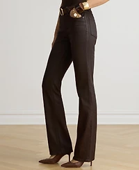Lauren Ralph Women's High-Rise Bootcut Coated Jeans