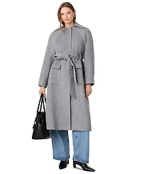 French Connection Women's Gabriella Twill Belted Relaxed Coat