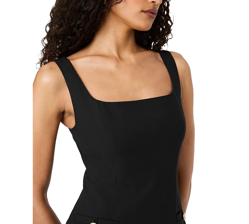 French Connection Women's Kai Midi Sheath Front Slit Dress
