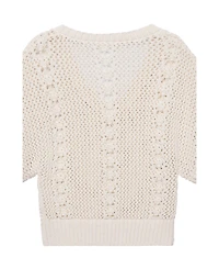 Mint Velvet Women's Open Knit Crochet Top