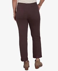 Ruby Rd. Petite Enzyme Wash Straight-Leg Cropped Pants
