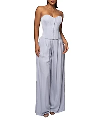 Jluxlabel Women's Viv Satin Sweetheart-Neckline Sleeveless Bustier Top