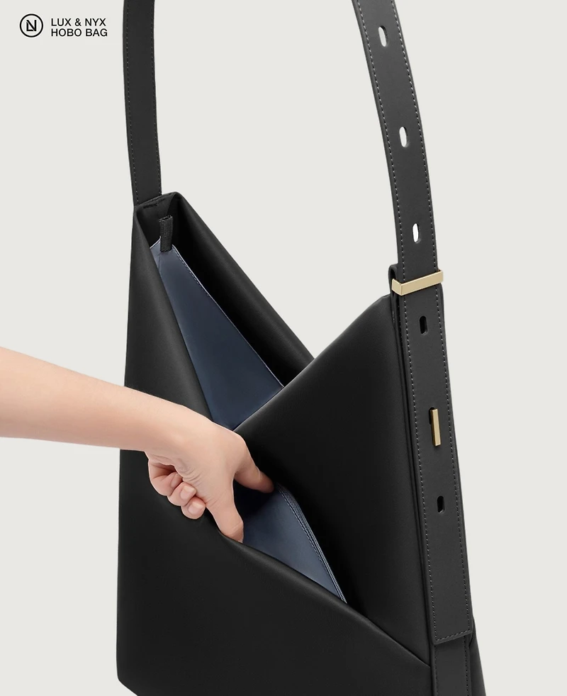 Lux & Nyx Origami Convertible Hobo Bag 15" Laptop Tote for Women