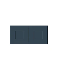 Boyel Living Double Door Short Wall Cabinet, Ready to Assemble Kitchen Cabinet with Solid Wood Frame