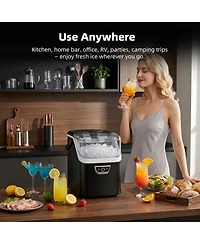 Cowsar Countertop Nugget Ice Maker 35 Lbs Per Day Self Cleaning