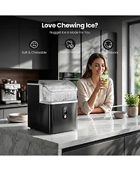 Cowsar Countertop Nugget Ice Maker 35 Lbs Per Day Self Cleaning