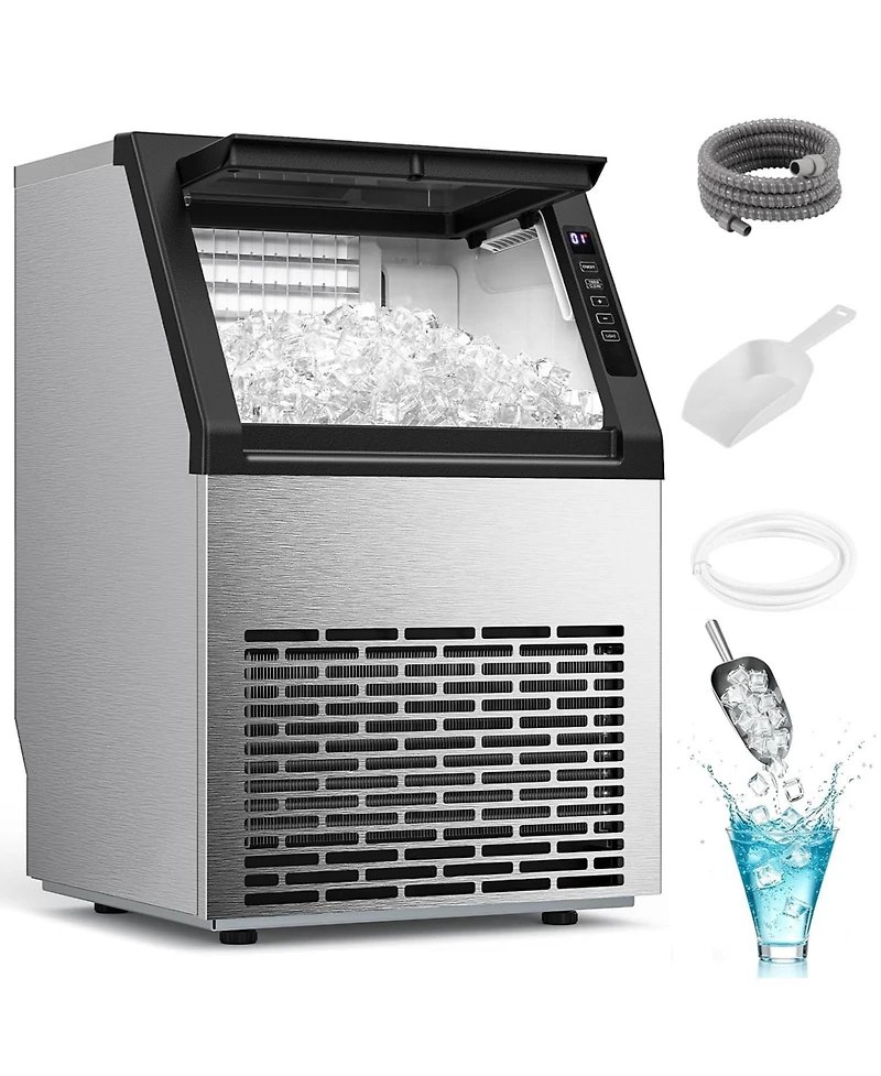 Cowsar Commercial Ice Maker 80 Lbs Per Day 24 Lbs Storage