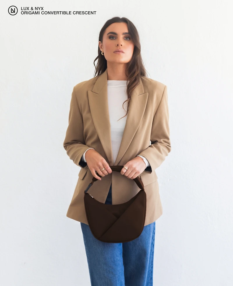 Origami Crescent Handbag Crossbody Bag For Women