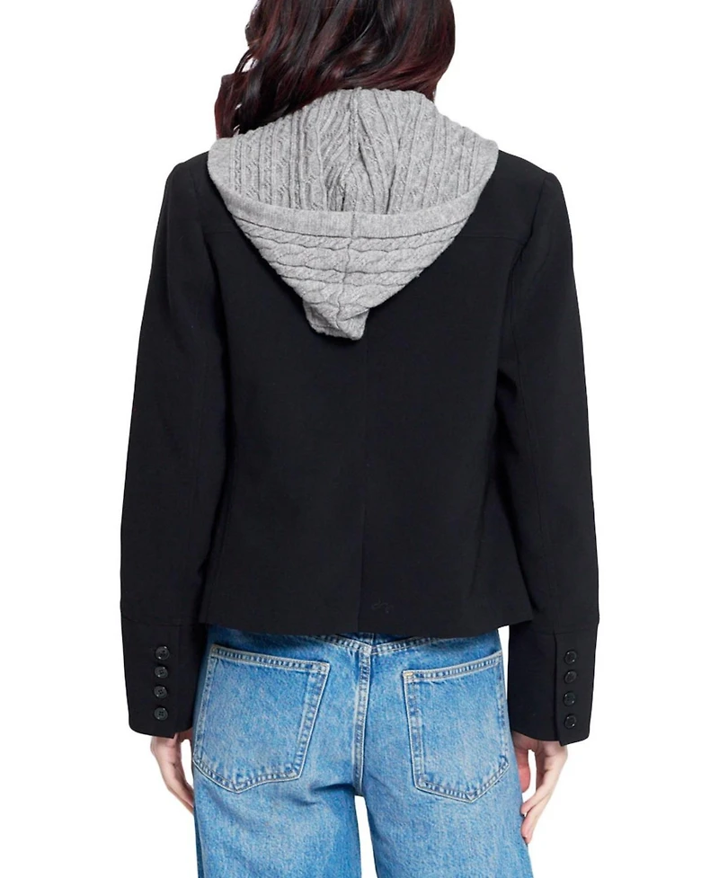 Central Park West Women's Sienna Cropped Hooded Jacket