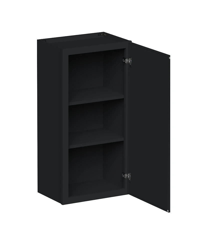 Boyel Living 18"x36" Standard Wall Cabinet 1 Door 2 Shelves, Ready to Assemble Kitchen with Solid Wood Frame, Soft-Close Slides and Hinge