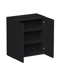 Boyel Living 27"x30" Standard Wall Cabinet 2 Door Shelves, Ready to Assemble Kitchen with Solid Wood Frame, Soft-Close Slides and Hinge