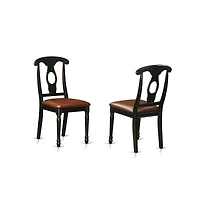 East West Furniture 5 Piece Dining set including 4 Leather Chairs