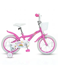Sugift 16 in Girls Bike with Front Basket and Bell Ages 4-7