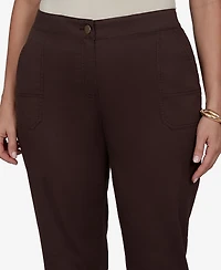 Ruby Rd. Plus Enzyme Wash Straight Cropped Pants