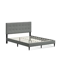 Glenwillow Home Upholstered Complete Bed Queen Stone