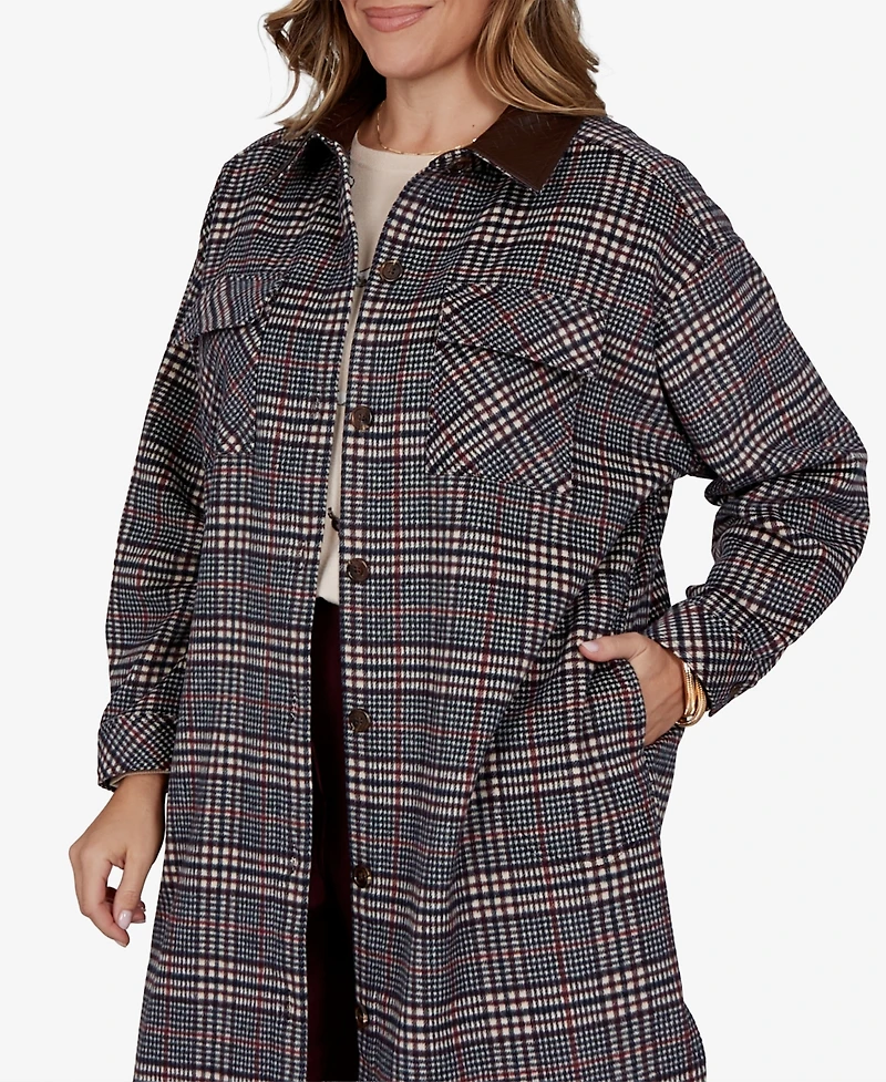 Ruby Rd. Plus Plaid Shirt Jacket