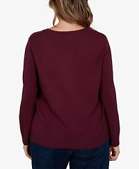 Ruby Rd. Plus Corgi Graphic Long-Sleeve Pullover