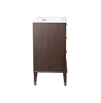 Swiss MadisonHugo 24" Freestanding Bathroom Vanity in Brown Oak with Sink Top