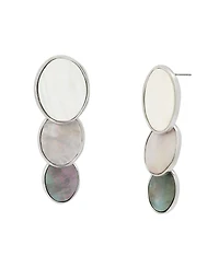Robert Lee Morris Soho Imitation Pearl Oval Linear Earrings
