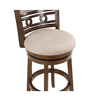 New Classic Furniture Gia 29" Solid Wood Swivel Bar Stool with Fabric Seat