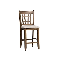 Liberty Furniture Santa Rosa 24 Inch Lattice Back Counter Chair-Set of 2 in Antique Honey