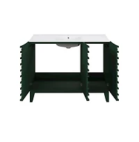 Swiss MadisonCascade 48" Freestanding Bathroom Vanity in Green Oak with Sink Top