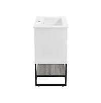 Swiss Madison Marseille 24 Single, Two Doors, Open Shelf Bathroom Vanity