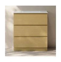 Liberte 30" Freestanding Bathroom Vanity in Natural Oak with Sink Top