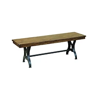Intercon District Backless Dining Bench with Cast Iron Base