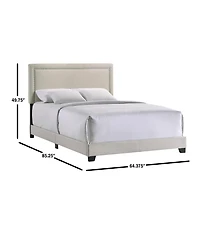 Intercon Zion Queen Uph Bed in Zion Fog Fabric