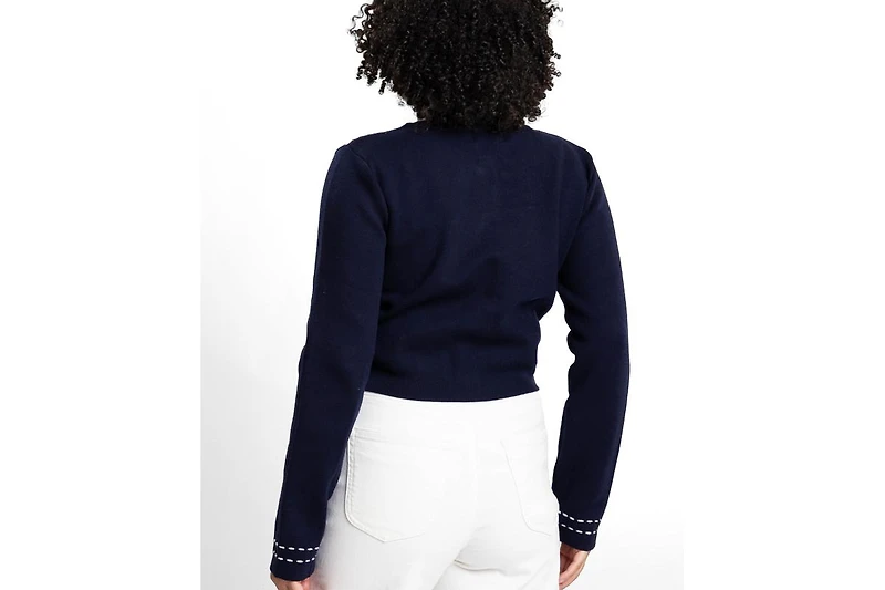 Caldwell Collection Women's Jessica Cropped Fitted Button-Front Cardigan