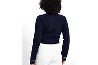 Caldwell Collection Women's Jessica Cropped Fitted Button-Front Cardigan