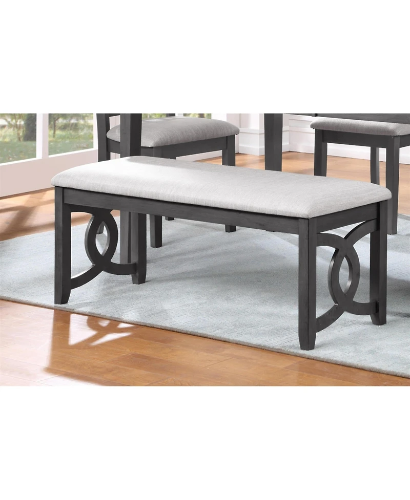 New Classic Furniture Furniture Gia 46" Solid Wood and Polyester Bench