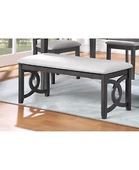 New Classic Furniture Furniture Gia 46" Solid Wood and Polyester Bench