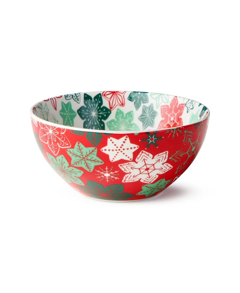 Certified International Holiday Spruce All Purpose Bowls, Set of 6