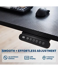 gaomon Electric Standing Desk Height Adjustable Sit Stand Computer with Memory Presets 176 lbs Capacity for Home Office Gaming Study Writing