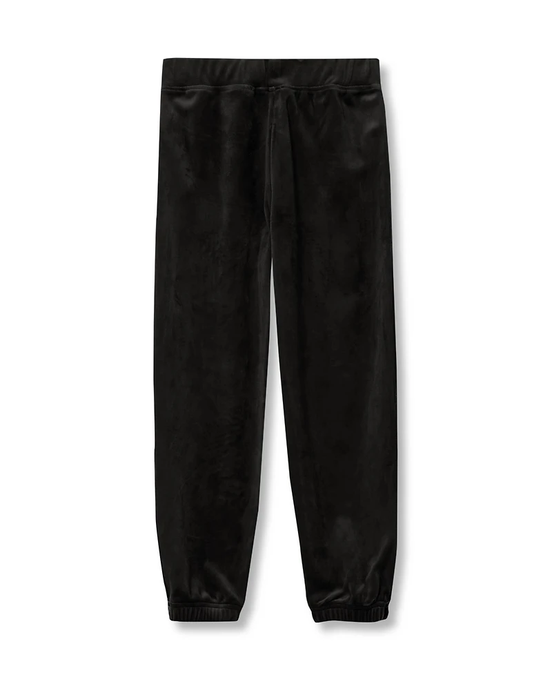 Lands' End Girls Velour Sparkle Jogger Sweatpants