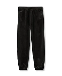 Lands' End Girls Velour Sparkle Jogger Sweatpants