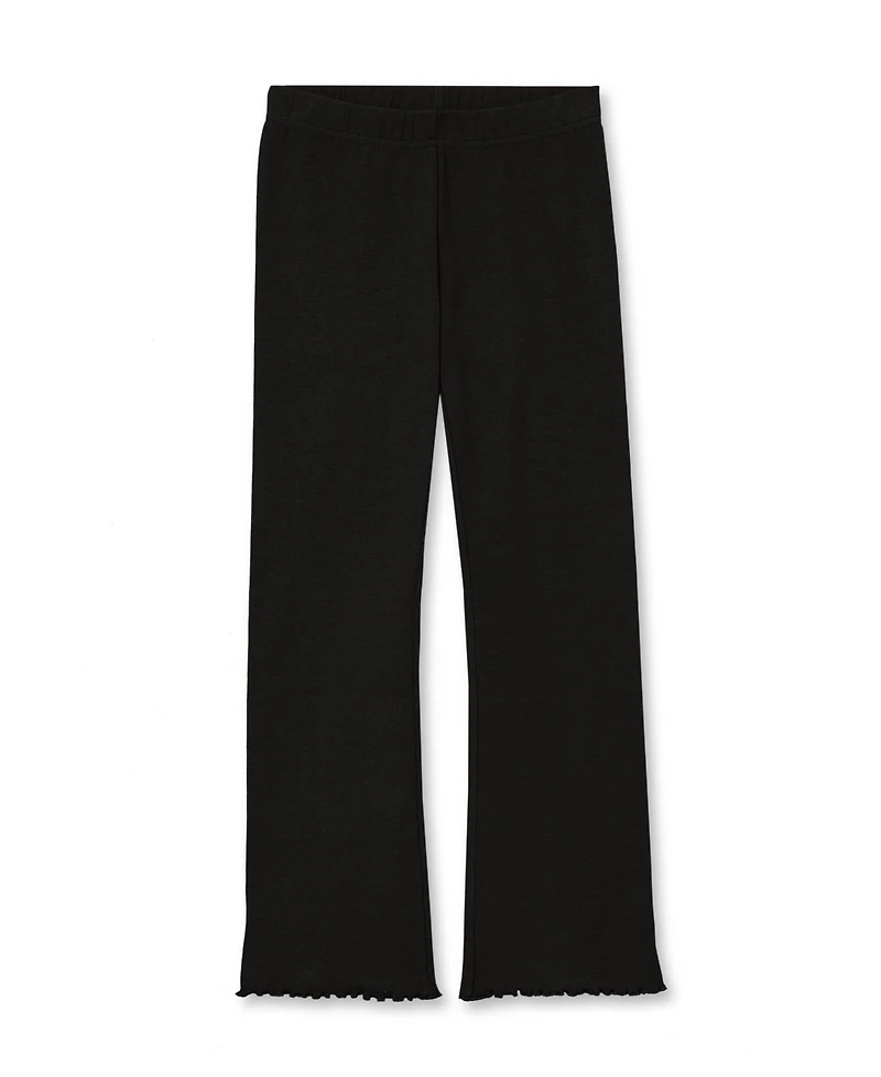 Lands' End Girls Ribbed Knit Flare Leggings