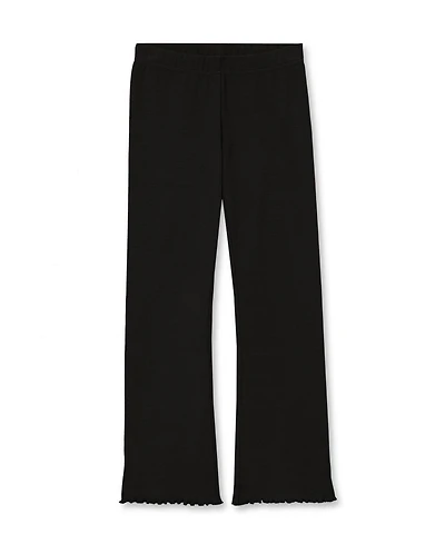 Lands' End Girls Ribbed Knit Flare Leggings