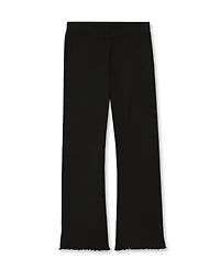 Lands' End Girls Ribbed Knit Flare Leggings